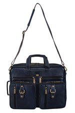 Genuine Leather Convertible Backpack 16" Laptop Messenger Bag Multi-Functional Business Briefcase for Men