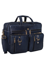 Genuine Leather Convertible Backpack 16" Laptop Messenger Bag Multi-Functional Business Briefcase for Men