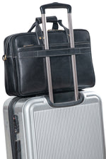 Genuine Leather Laptop Bag for Men - Office Bag, Brown - Fits Up to 16-inch Laptop/MacBook - Shoulder Bag/Hand Bag