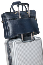 BRAND LEATHER Genuine Leather Laptop Bag for Men/Office Bag for Men, Brown | Fits Upto 16 Inch Laptop/MacBook | Handbags with Shoulder Straps | Leather Bag for Men | Trolley Strap in Laptop Bag