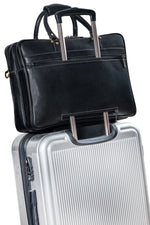 BRAND LEATHER Genuine Leather Laptop Bag for Men/Office Bag for Men, Brown | Fits Upto 16 Inch Laptop/MacBook | Handbags with Shoulder Straps | Leather Bag for Men | Trolley Strap in Laptop Bag