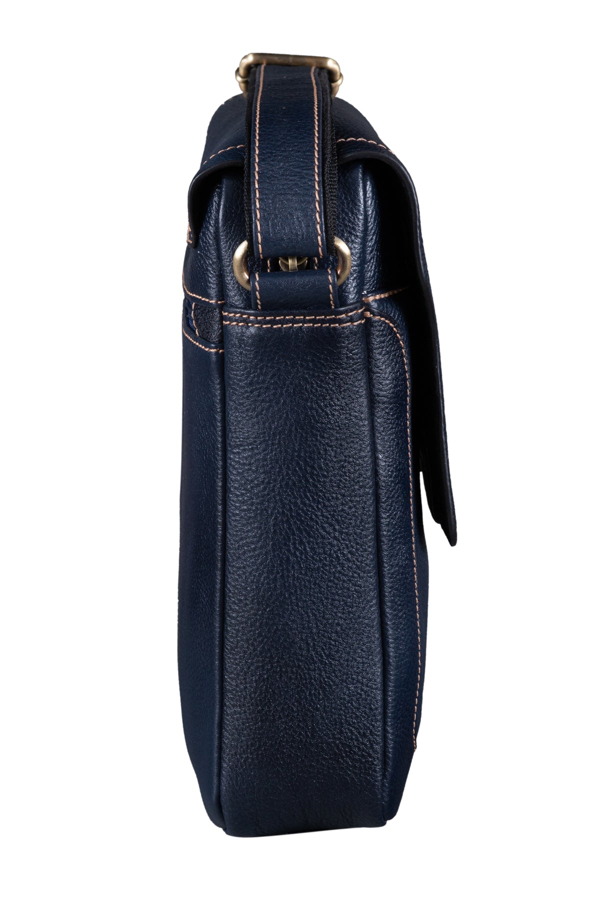 BRAND LEATHER Genuine Leather Sling Bag for Men - Crossbody One Side Bag with Multiple Pockets, Adjustable Shoulder Straps - Messenger Bag Ideal for Travel and Office Use, 1-Year Warranty