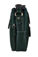 BRAND LEATHER Bombay Brown Leather Cross Body Sling Bag For Unisex