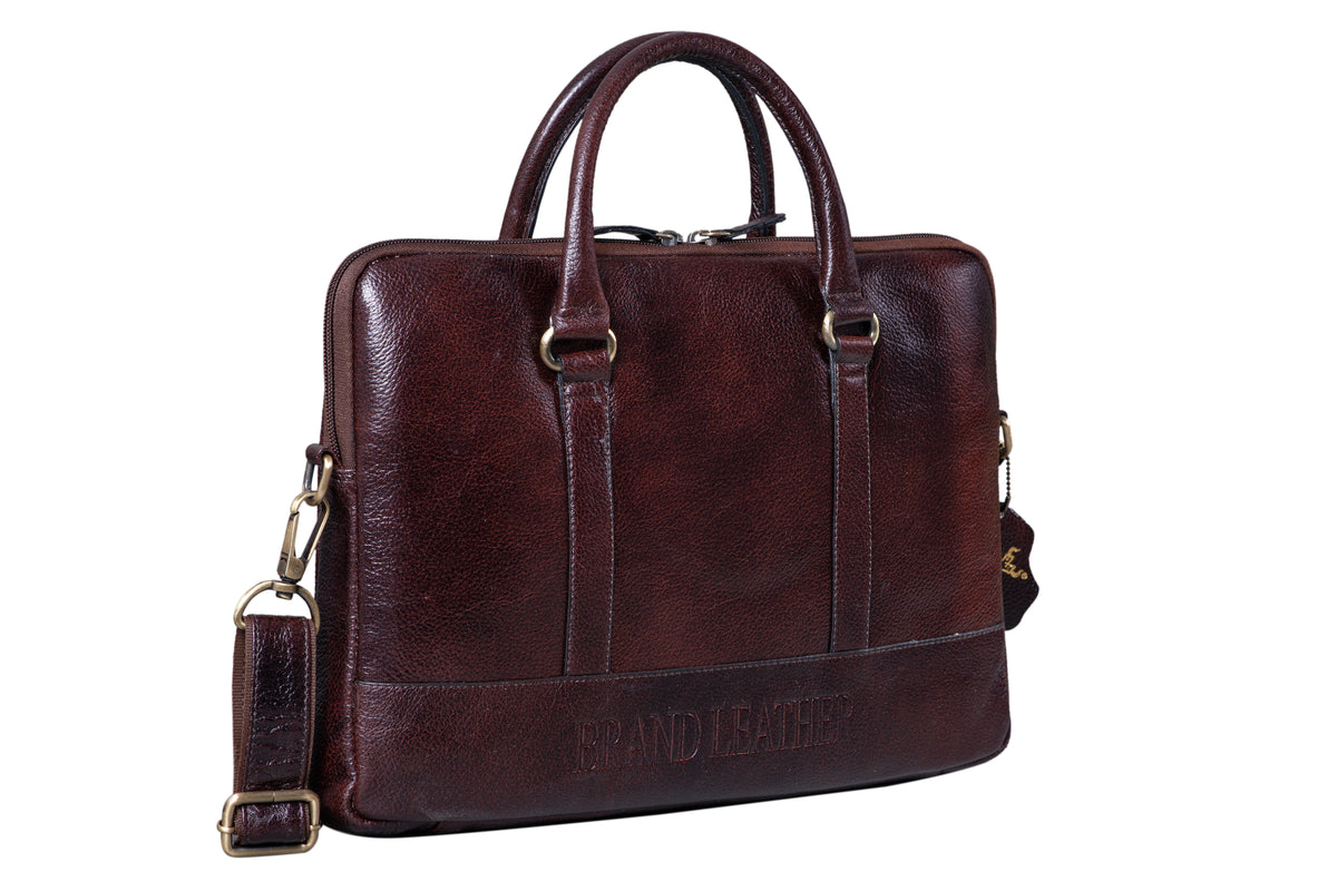 BRAND LEATHER GENUINE LEATHER Laptop Shoulder Messenger Bag Case Sleeve for 13 13.3 14 14.1" Inch Notebook/Chromebook