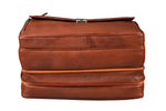 17 inch Genuine Leather Laptop Messenger Bag with Full Expandable With 360 Days Warranty
