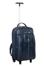 BRAND LEATHER Rolling Backpack Wheeled Laptop Backpack for Travel, Carryon Trolley Luggage Suitcase Compact Business Bag Student Laptop Bag for Men Women fit 16 Inch Notebook