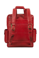 BRAND LEATHER Full Grain Buffalo - Hide Leather Backpack Large Capacity 15/15.6/16/17 Inch Laptop Bag Multi Pockets Travel Daypack