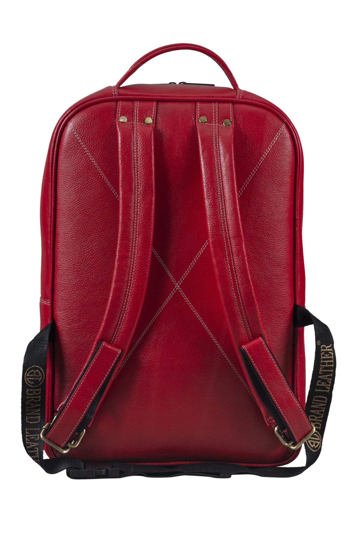 BRAND LEATHER Men's Full Grain Cow Hide Leather 17 Inch Laptop Backpack Large Capacity Weekender Overnight Camping Travel Rucksack