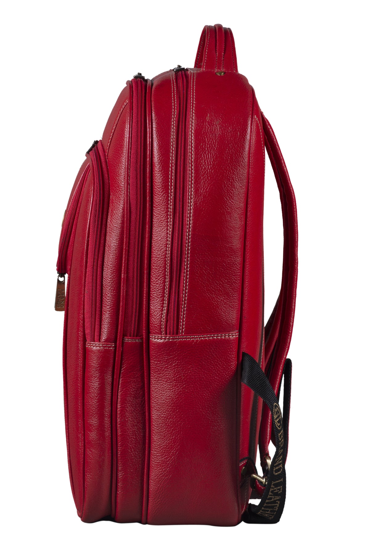 BRAND LEATHER Men's Full Grain Cow Hide Leather 17 Inch Laptop Backpack Large Capacity Weekender Overnight Camping Travel Rucksack