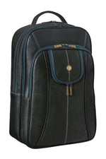 BRAND LEATHER Men's Full Grain Cow Hide Leather 17 Inch Laptop Backpack Large Capacity Weekender Overnight Camping Travel Rucksack