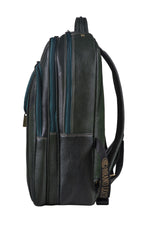 BRAND LEATHER Men's Full Grain Cow Hide Leather 17 Inch Laptop Backpack Large Capacity Weekender Overnight Camping Travel Rucksack