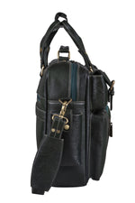 BRAND LEATHER Genuine Leather Laptop Bag for Men - Office Bag, Brown - Fits Up to 14/15.6/16 Inch Laptop/MacBook - Laptop Messenger Bag/Side Shoulder Bag with Adjustable Strap - 1 Year Warranty