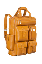 BRAND LEATHER Full Grain Buffalo - Hide Leather Backpack Large Capacity 15/15.6/16/17 Inch Laptop Bag Multi Pockets Travel Daypack