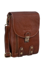 BRAND LEATHER Casual|Business|Travel use Genuine Leather Cross Body Sling Bag with Multi Pockets