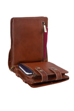 BRAND LEATHER Casual|Business|Travel use Genuine Leather Cross Body Sling Bag with Multi Pockets