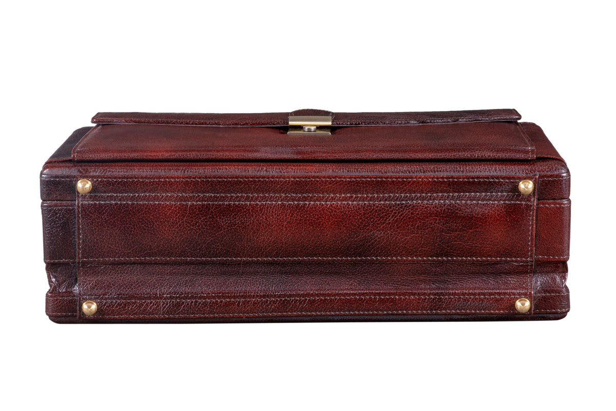 BRAND LEATHER Genuine Leather 20 L, 25 L, 30 L Briefcase For Men Use For Office|Business|Travel