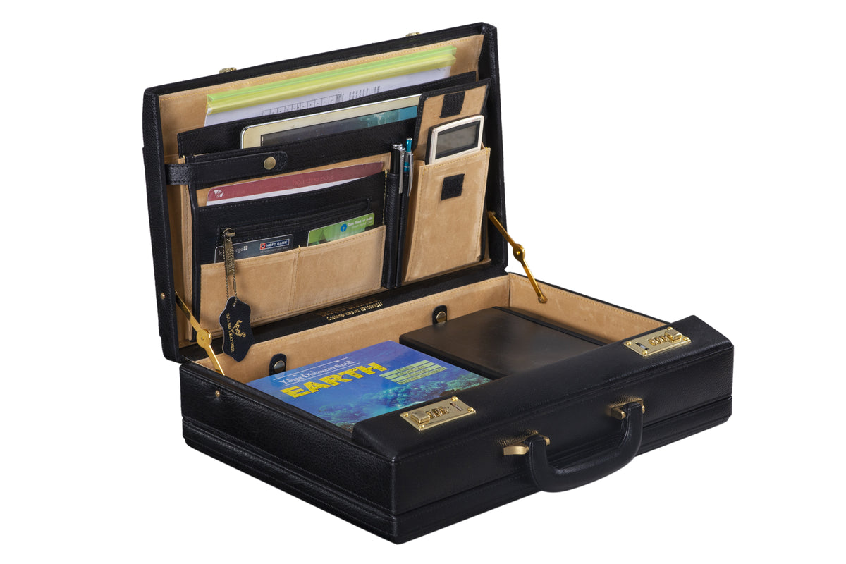 BRAND LEATHER Genuine Leather 20 L, 25 L, 30 L Briefcase For Men Use For Office|Business|Travel