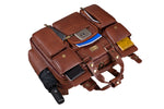 BRAND LEATHER Genuine Leather Laptop Bag for Men - Office Bag, Brown - Fits Up to 14/15.6/16 Inch Laptop/MacBook - Laptop Messenger Bag/Side Shoulder Bag with Adjustable Strap - 1 Year Warranty