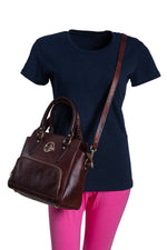 BRAND LEATHER Women's Genuine Leather Handbags Shoulder Bag Top Handle Satchel Designer Ladies Purse Crossbody Bags