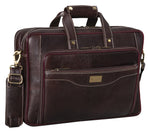 BRAND LEATHER Genuine Leather Laptop Bag for Men/Office Bag for Men, Brown | Fits Upto 16 Inch Laptop/MacBook | Handbags with Shoulder Straps | Leather Bag for Men | Trolley Strap in Laptop Bag