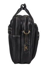 BRAND LEATHER Genuine Leather Laptop Bag for Men/Office Bag for Men, Brown | Fits Upto 16 Inch Laptop/MacBook | Handbags with Shoulder Straps | Leather Bag for Men | Trolley Strap in Laptop Bag