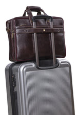 BRAND LEATHER Genuine Leather Laptop Bag for Men/Office Bag for Men, Brown | Fits Upto 16 Inch Laptop/MacBook | Handbags with Shoulder Straps | Leather Bag for Men | Trolley Strap in Laptop Bag