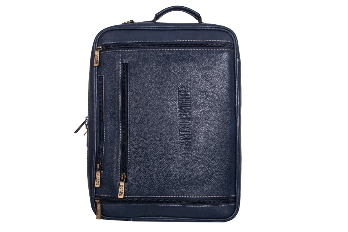 Genuine Leather Convertible Backpack 16 Inch Laptop Messenger Bag Multi-Functional Business Briefcase for Men & Women