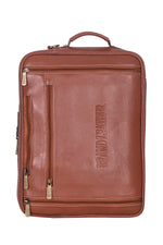 Genuine Leather Convertible Backpack 16 Inch Laptop Messenger Bag Multi-Functional Business Briefcase for Men & Women