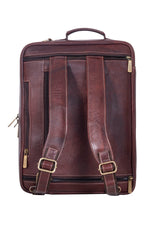 Genuine Leather Convertible Backpack 16 Inch Laptop Messenger Bag Multi-Functional Business Briefcase for Men & Women