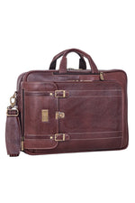Genuine Leather Convertible Backpack 16 Inch Laptop Messenger Bag Multi-Functional Business Briefcase for Men & Women