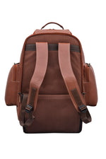 BRAND LEATHER Rolling Backpack Wheeled Laptop Backpack for Travel, Trolley Luggage Suitcase Compact Business Bag Student Laptop Bag for Men Women