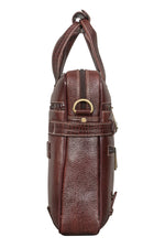 BRAND LEATHER Laptop Bag for Men - Genuine Leather Messenger Bag for Office - Fits up to 16 Inch Laptop -Brown Shoulder Bag with Multiple Compartments - Executive Leather Bag for Work and Travel