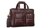 BRAND LEATHER Genuine Leather Laptop Bag for Men - Office Bag, Brown - Fits Up to 14/15.6/16 Inch Laptop/MacBook - Laptop Messenger Bag/Side Shoulder Bag with Adjustable Strap - 1 Year Warranty