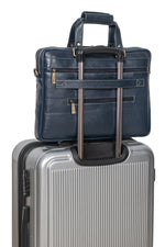 BRAND LEATHER Laptop Bag for Men - Genuine Leather Messenger Bag for Office - Fits up to 16 Inch Laptop -Brown Shoulder Bag with Multiple Compartments - Executive Leather Bag for Work and Travel