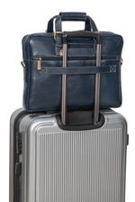 BRAND LEATHER Laptop Bag for Men - Genuine Leather Messenger Bag for Office - Fits up to 16 Inch Laptop -Brown Shoulder Bag with Multiple Compartments - Executive Leather Bag for Work and Travel