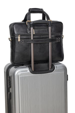 BRAND LEATHER Laptop Bag for Men - Genuine Leather Messenger Bag for Office - Fits up to 16 Inch Laptop -Brown Shoulder Bag with Multiple Compartments - Executive Leather Bag for Work and Travel