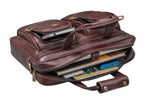 BRAND LEATHER Genuine Leather Laptop Bag for Men - Office Bag, Brown - Fits Up to 14/15.6/16 Inch Laptop/MacBook - Laptop Messenger Bag/Side Shoulder Bag with Adjustable Strap - 1 Year Warranty
