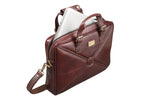 BRAND LEATHER Laptop Bag for Men - Genuine Leather Messenger Bag for Office - Fits up to 16 Inch Laptop -Brown Shoulder Bag with Multiple Compartments - Executive Leather Bag for Work and Travel