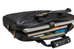 BRAND LEATHER Laptop Bag for Men - Genuine Leather Messenger Bag for Office - Fits up to 16 Inch Laptop -Brown Shoulder Bag with Multiple Compartments - Executive Leather Bag for Work and Travel