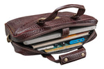 BRAND LEATHER Laptop Bag for Men - Genuine Leather Messenger Bag for Office - Fits up to 16 Inch Laptop -Brown Shoulder Bag with Multiple Compartments - Executive Leather Bag for Work and Travel