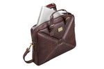 BRAND LEATHER Laptop Bag for Men - Genuine Leather Messenger Bag for Office - Fits up to 16 Inch Laptop -Brown Shoulder Bag with Multiple Compartments - Executive Leather Bag for Work and Travel