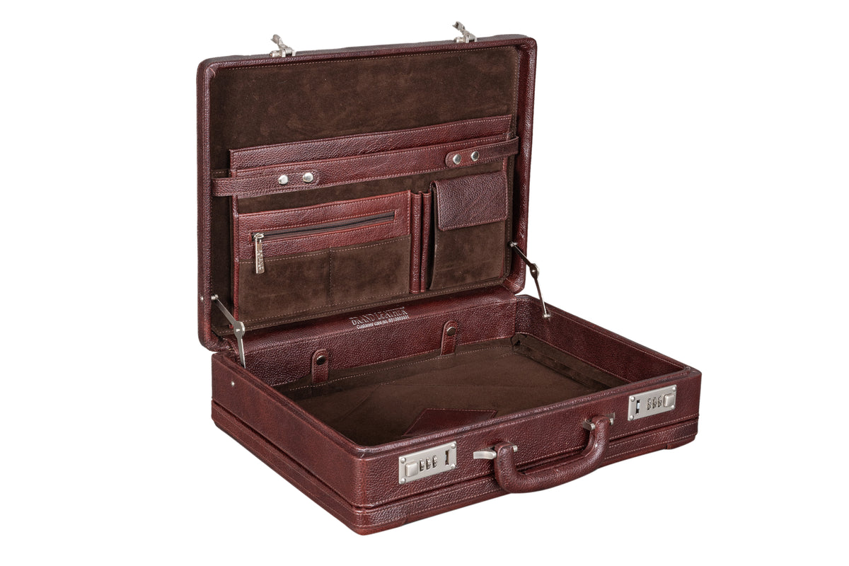 BRAND LEATHER Genuine Leather 20 L, 25 L, 30 L Briefcase For Men Use For Office|Business|Travel