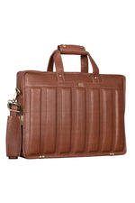Genuine Leather Laptop Bag for Men - Office Bag, Brown - Fits Up to 14/15.6/16 Inch Laptop/MacBook - Laptop Messenger Bag/Side Shoulder Bag with Adjustable Strap - 1 Year Warranty