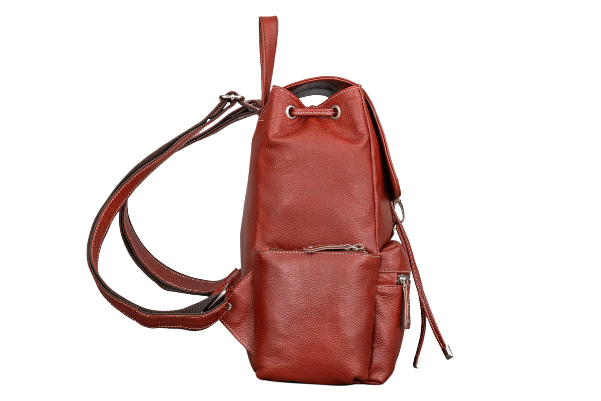 BRAND LEATHER Genuine Leather Stylish Women's Backpack Use for College|School|Office|Travel
