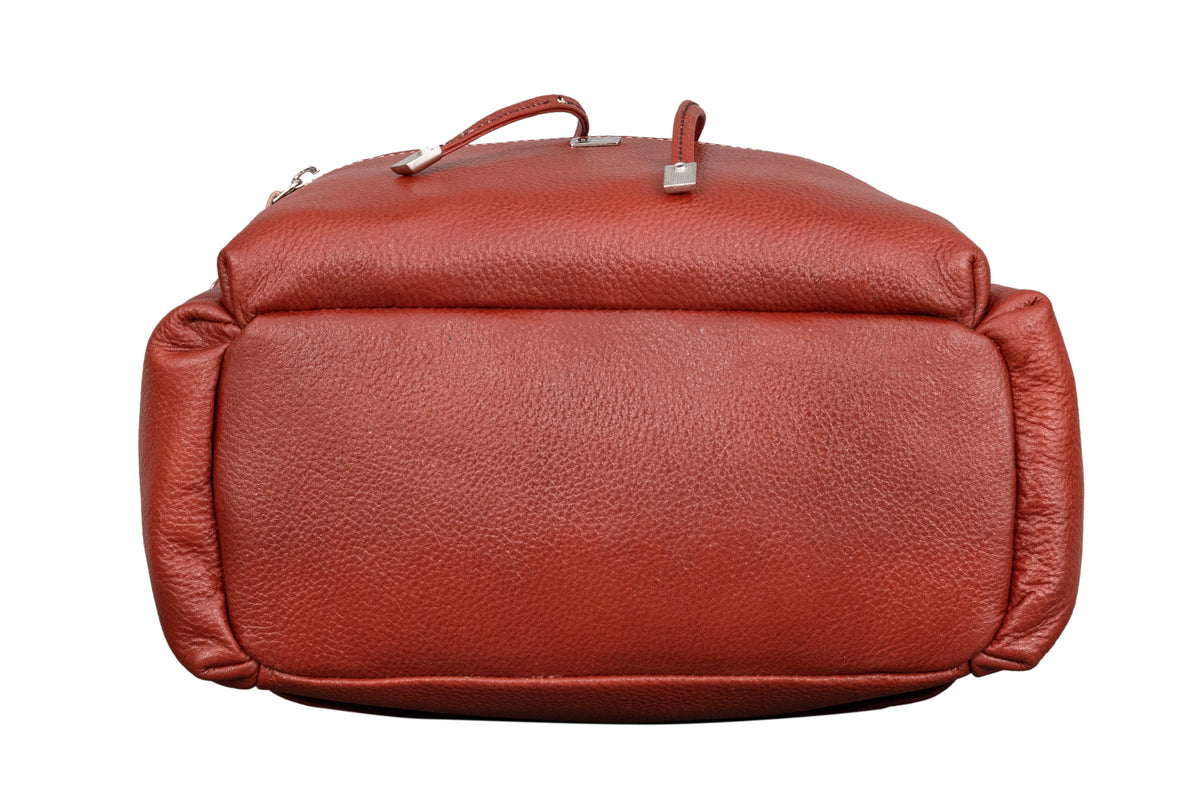 BRAND LEATHER Genuine Leather Stylish Women's Backpack Use for College|School|Office|Travel