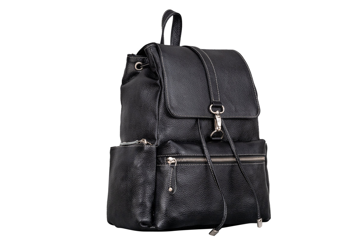 BRAND LEATHER Genuine Leather Stylish Women's Backpack Use for College|School|Office|Travel