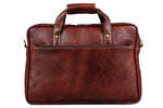 BRAND LEATHER Laptop Bag for Men - Genuine Leather Messenger Bag for Office - Fits up to 16 Inch Laptop -Brown Shoulder Bag with Multiple Compartments - Executive Leather Bag for Work and Travel
