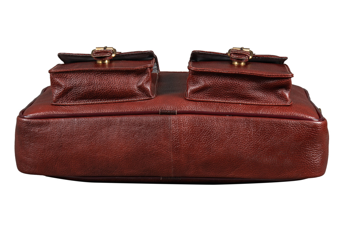 BRAND LEATHER Laptop Bag for Men - Genuine Leather Messenger Bag for Office - Fits up to 16 Inch Laptop -Brown Shoulder Bag with Multiple Compartments - Executive Leather Bag for Work and Travel