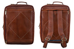 Genuine Leather Convertible Backpack 16" Laptop Messenger Bag Multi-Functional Business Briefcase for Men